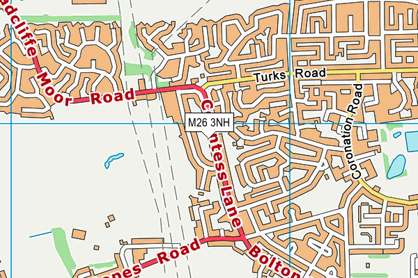 M26 3NH map - OS VectorMap District (Ordnance Survey)