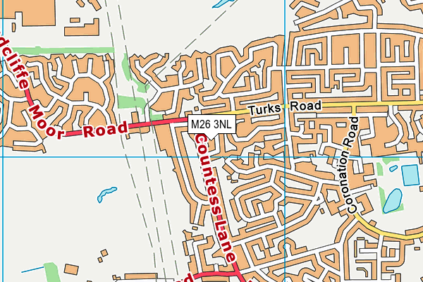 M26 3NL map - OS VectorMap District (Ordnance Survey)