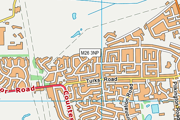 M26 3NP map - OS VectorMap District (Ordnance Survey)