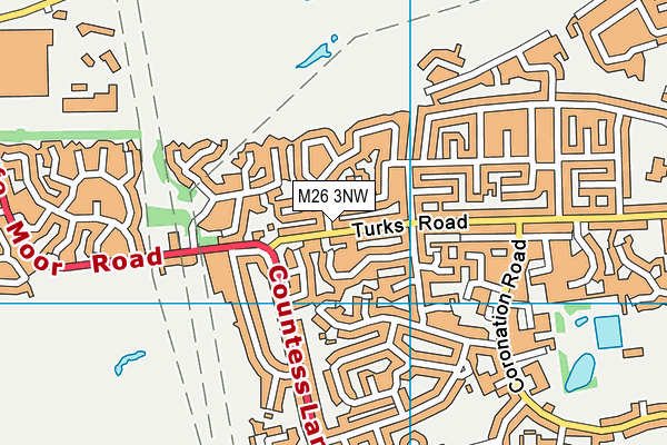 M26 3NW map - OS VectorMap District (Ordnance Survey)