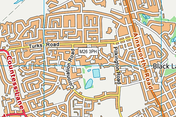 M26 3PH map - OS VectorMap District (Ordnance Survey)