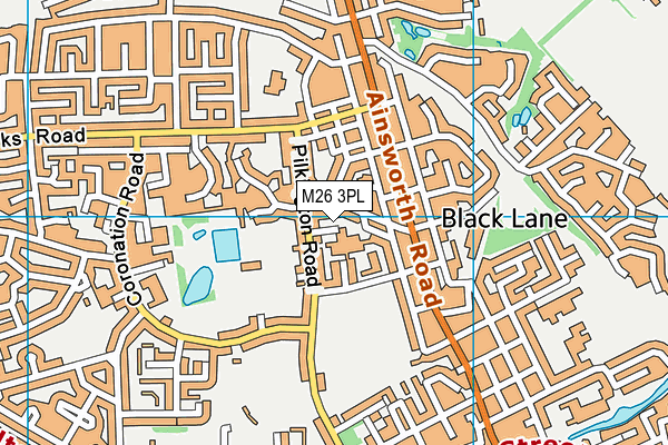 M26 3PL map - OS VectorMap District (Ordnance Survey)