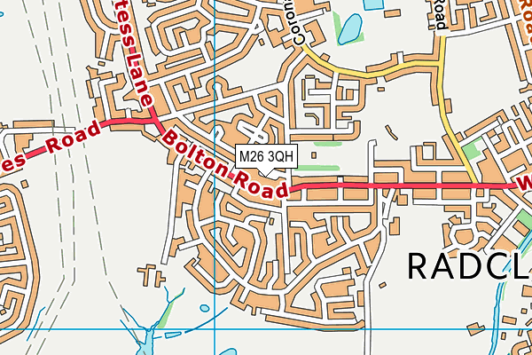 M26 3QH map - OS VectorMap District (Ordnance Survey)