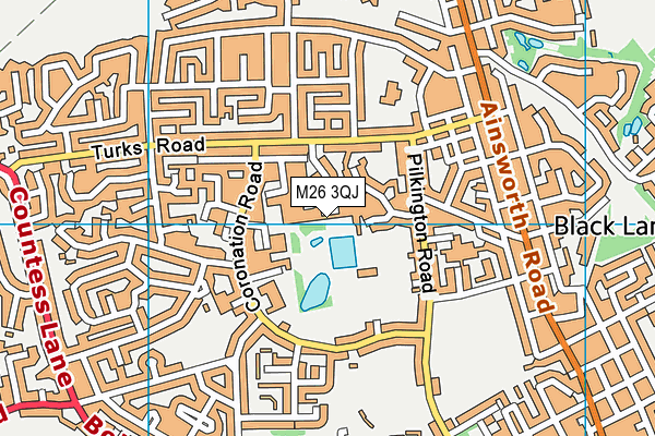 M26 3QJ map - OS VectorMap District (Ordnance Survey)
