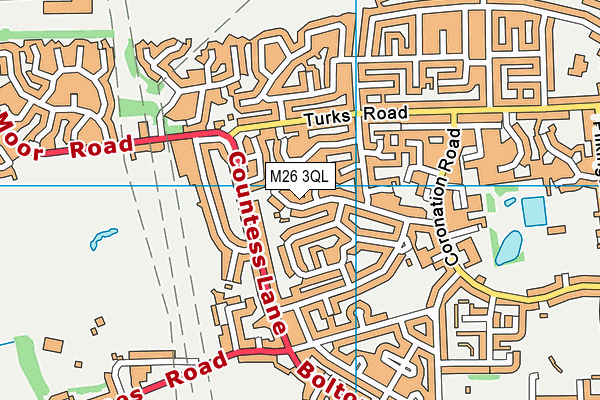 M26 3QL map - OS VectorMap District (Ordnance Survey)