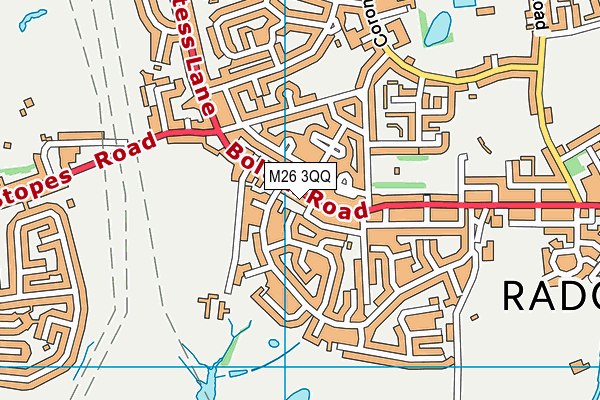 M26 3QQ map - OS VectorMap District (Ordnance Survey)