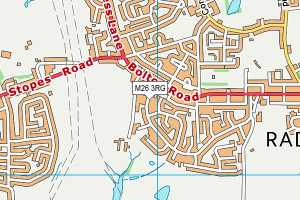 M26 3RG map - OS VectorMap District (Ordnance Survey)