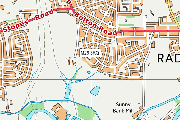 M26 3RQ map - OS VectorMap District (Ordnance Survey)