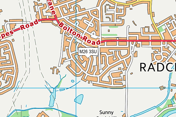 M26 3SU map - OS VectorMap District (Ordnance Survey)