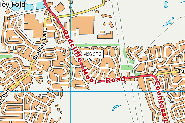 M26 3TG map - OS VectorMap District (Ordnance Survey)