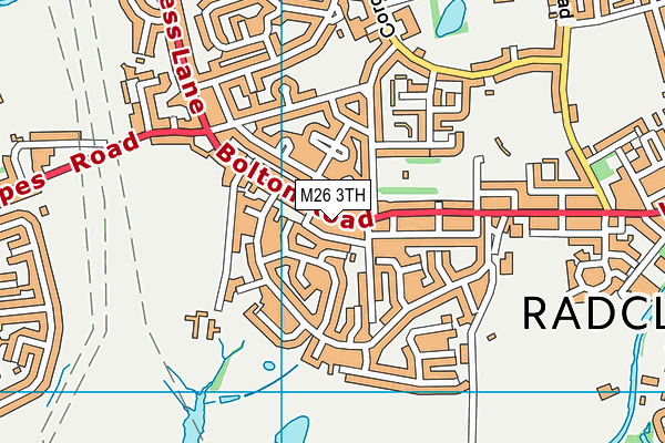 M26 3TH map - OS VectorMap District (Ordnance Survey)