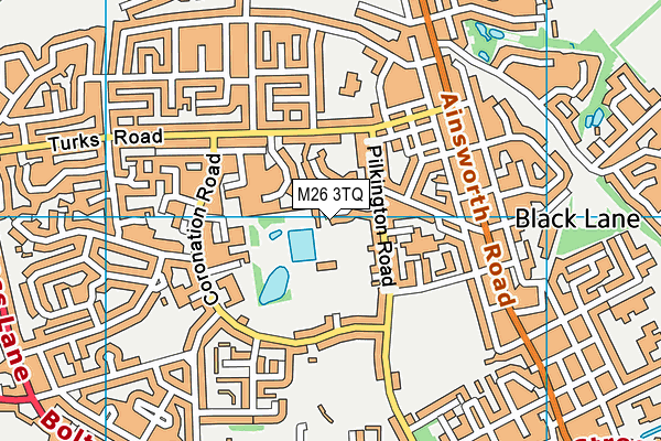M26 3TQ map - OS VectorMap District (Ordnance Survey)