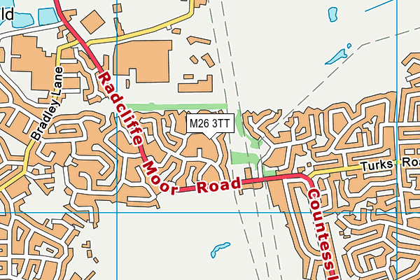 M26 3TT map - OS VectorMap District (Ordnance Survey)
