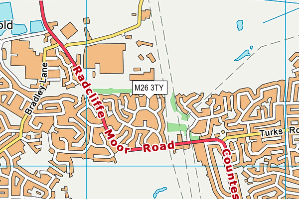 M26 3TY map - OS VectorMap District (Ordnance Survey)
