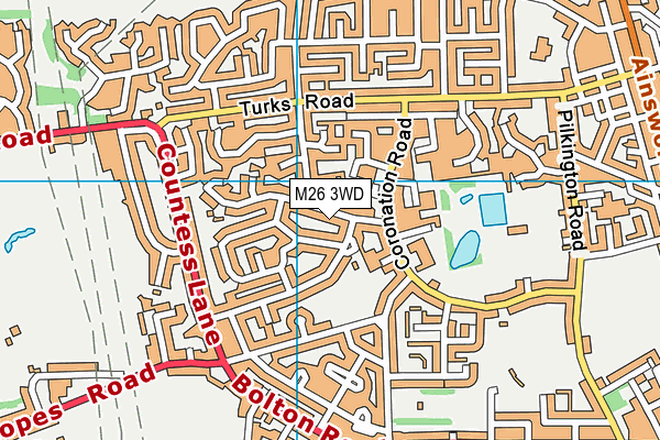 M26 3WD map - OS VectorMap District (Ordnance Survey)