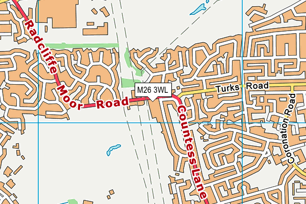 M26 3WL map - OS VectorMap District (Ordnance Survey)