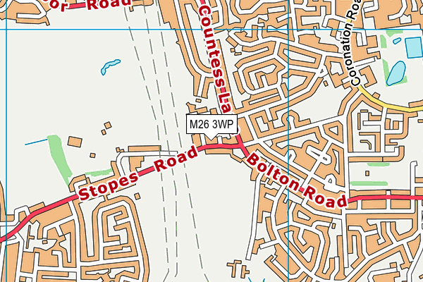 M26 3WP map - OS VectorMap District (Ordnance Survey)