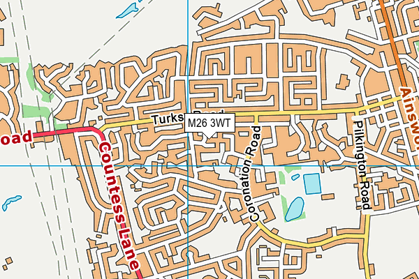 M26 3WT map - OS VectorMap District (Ordnance Survey)