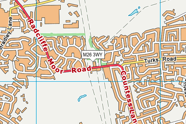 M26 3WY map - OS VectorMap District (Ordnance Survey)