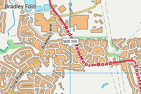 M26 3XA map - OS VectorMap District (Ordnance Survey)