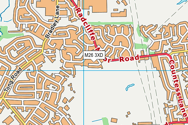 M26 3XD map - OS VectorMap District (Ordnance Survey)