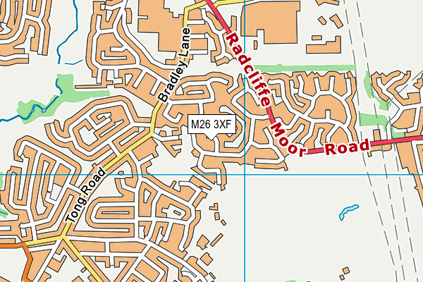 M26 3XF map - OS VectorMap District (Ordnance Survey)