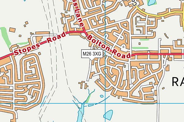 M26 3XG map - OS VectorMap District (Ordnance Survey)