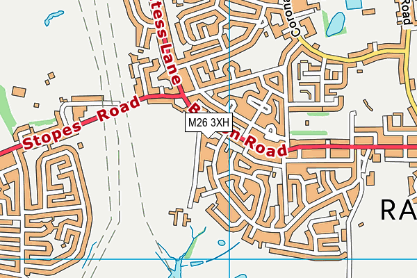 M26 3XH map - OS VectorMap District (Ordnance Survey)