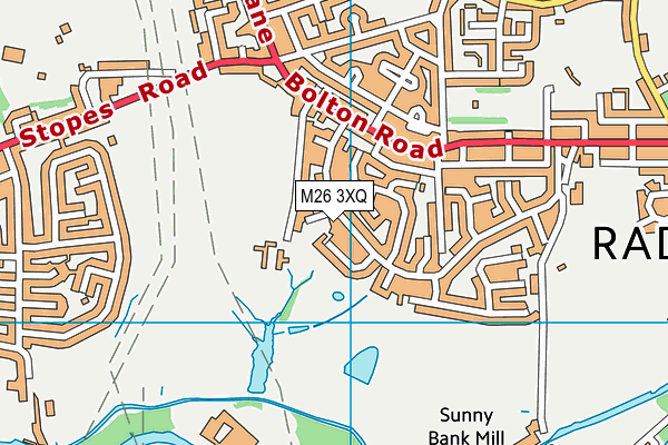 M26 3XQ map - OS VectorMap District (Ordnance Survey)