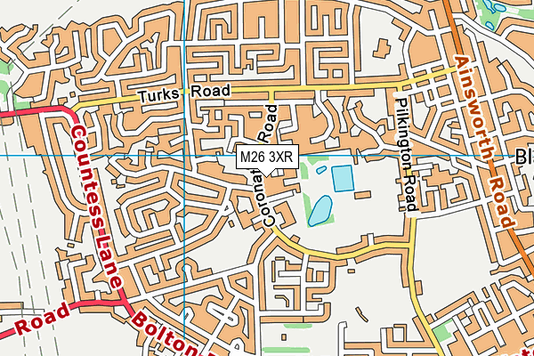 M26 3XR map - OS VectorMap District (Ordnance Survey)