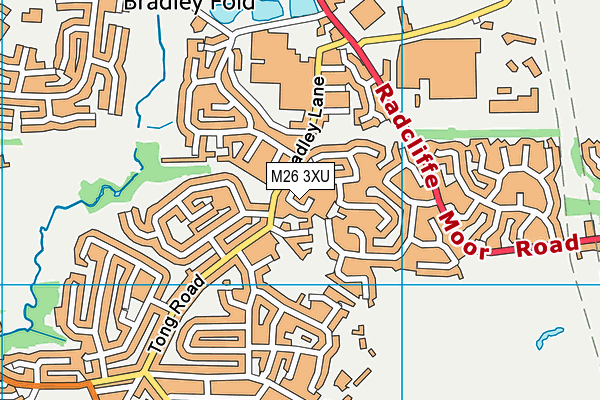 M26 3XU map - OS VectorMap District (Ordnance Survey)