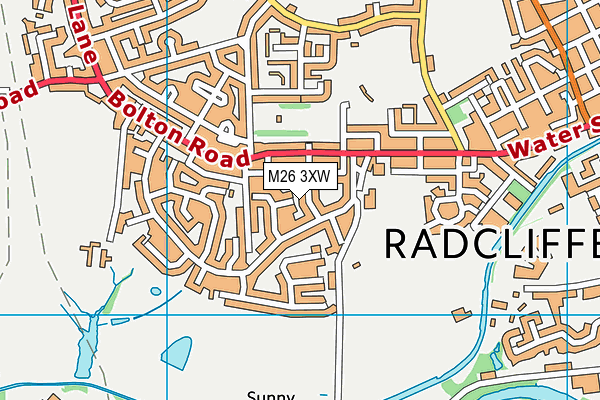 M26 3XW map - OS VectorMap District (Ordnance Survey)