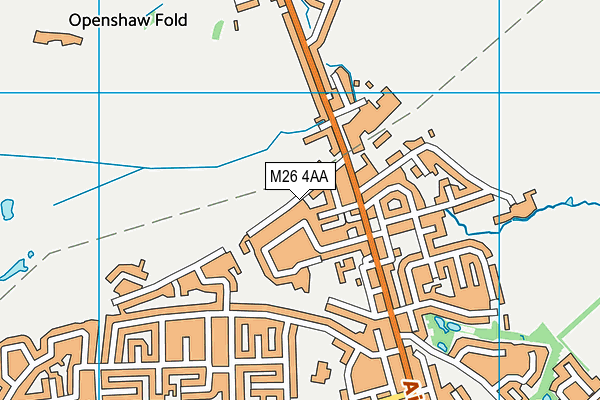 M26 4AA map - OS VectorMap District (Ordnance Survey)