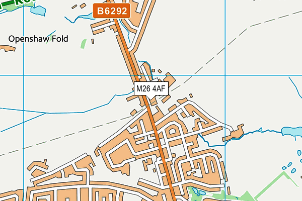 M26 4AF map - OS VectorMap District (Ordnance Survey)