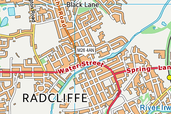 M26 4AN map - OS VectorMap District (Ordnance Survey)