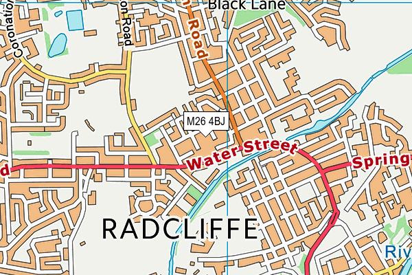 M26 4BJ map - OS VectorMap District (Ordnance Survey)