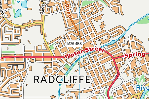 M26 4BS map - OS VectorMap District (Ordnance Survey)