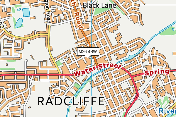 M26 4BW map - OS VectorMap District (Ordnance Survey)