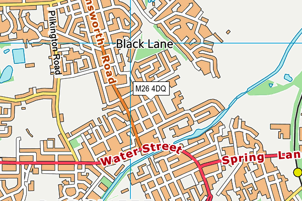 M26 4DQ map - OS VectorMap District (Ordnance Survey)