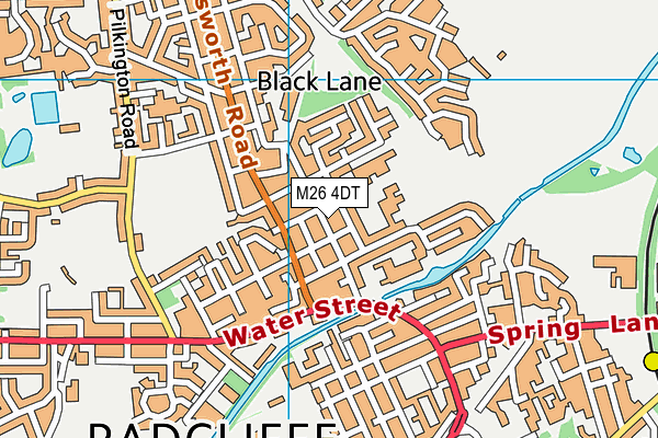 M26 4DT map - OS VectorMap District (Ordnance Survey)