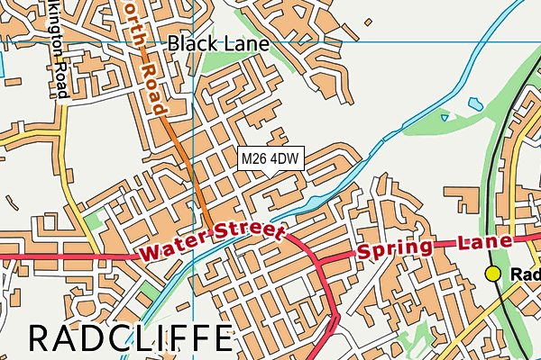M26 4DW map - OS VectorMap District (Ordnance Survey)