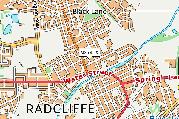 M26 4DX map - OS VectorMap District (Ordnance Survey)