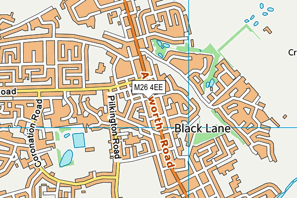 M26 4EE map - OS VectorMap District (Ordnance Survey)