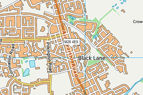 M26 4EX map - OS VectorMap District (Ordnance Survey)