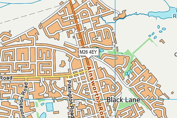 M26 4EY map - OS VectorMap District (Ordnance Survey)