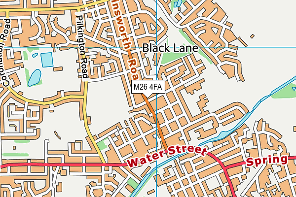 M26 4FA map - OS VectorMap District (Ordnance Survey)