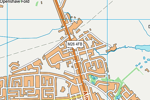 M26 4FB map - OS VectorMap District (Ordnance Survey)