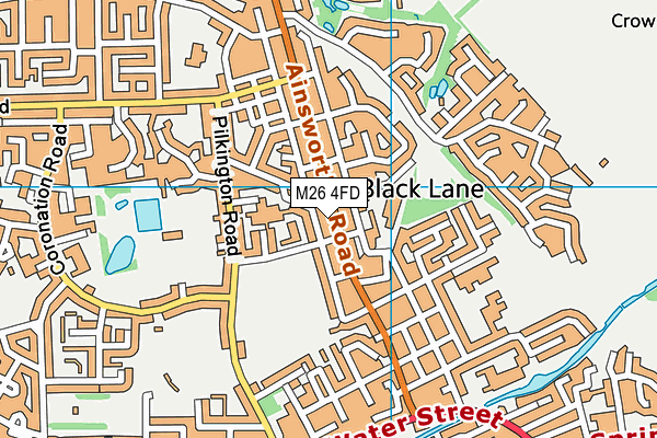 M26 4FD map - OS VectorMap District (Ordnance Survey)