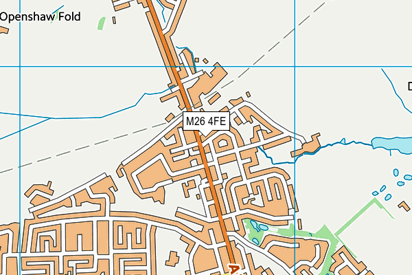 M26 4FE map - OS VectorMap District (Ordnance Survey)