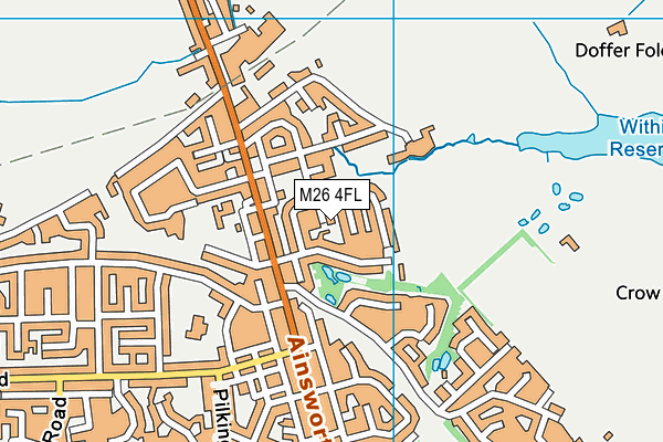 M26 4FL map - OS VectorMap District (Ordnance Survey)